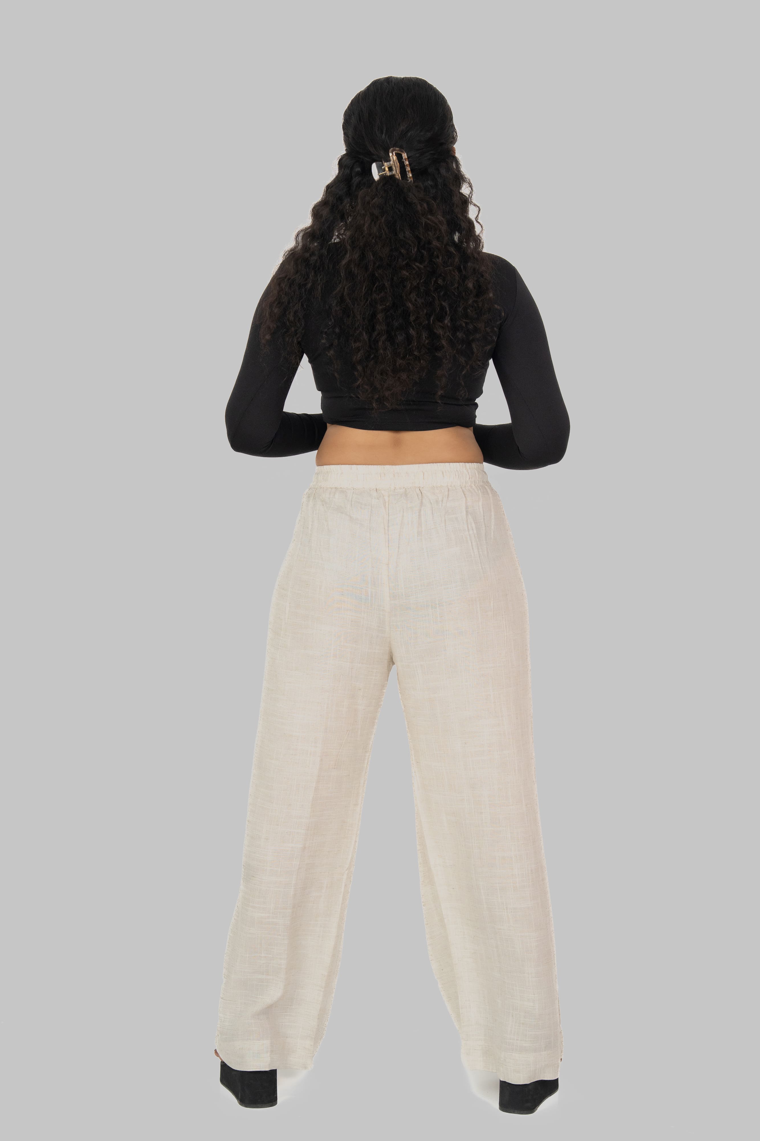 Beige Linen Palazzo