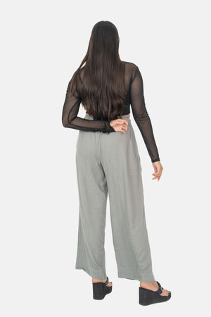 Light Grey Linen Palazzo