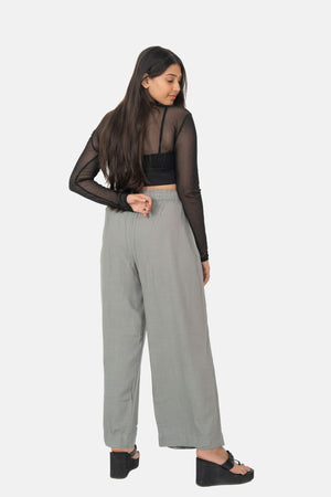 Light Grey Linen Palazzo