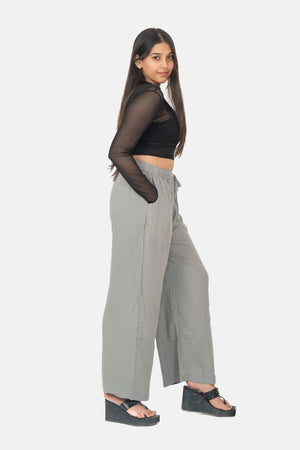 Light Grey Linen Palazzo