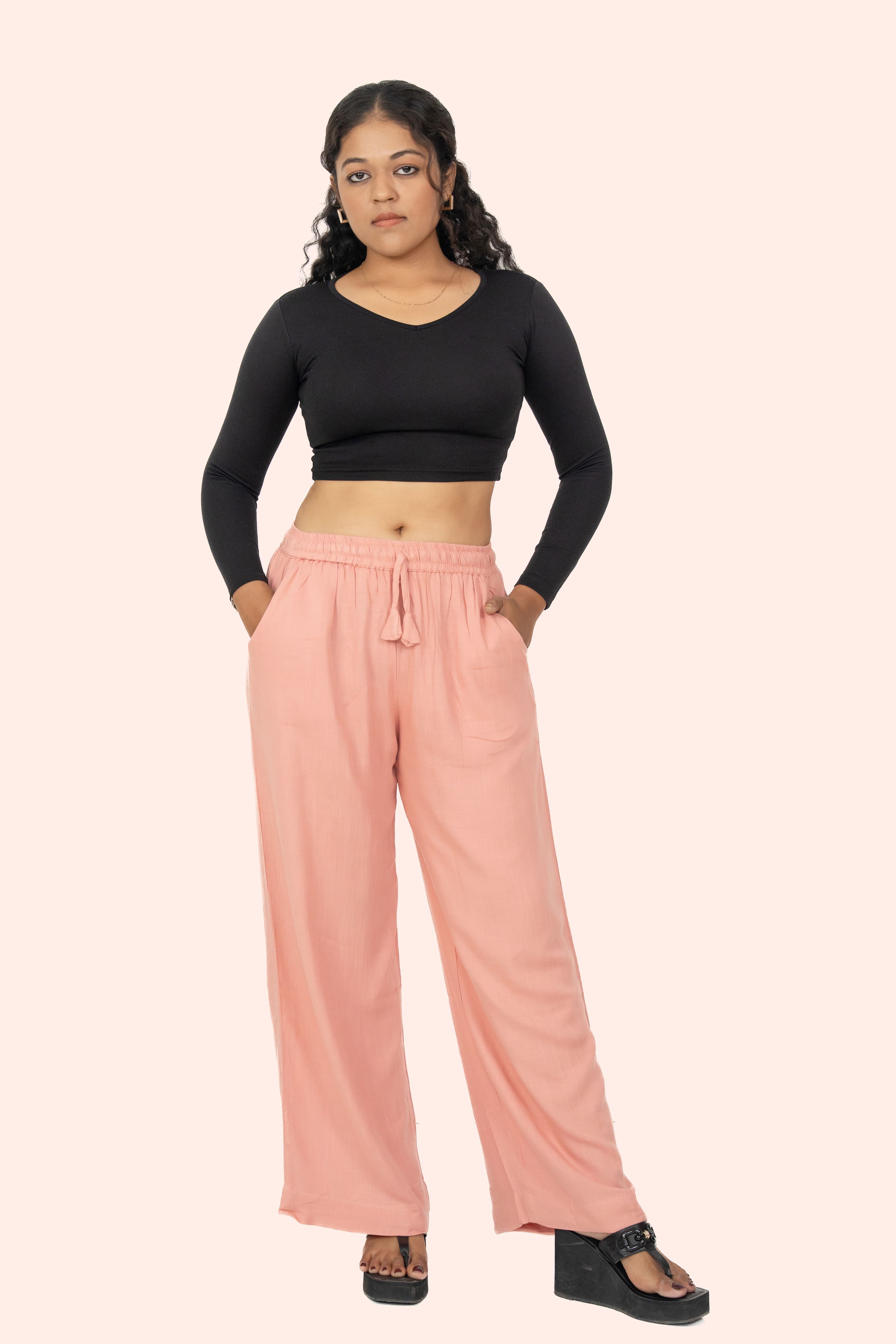 Peach Linen Palazzo
