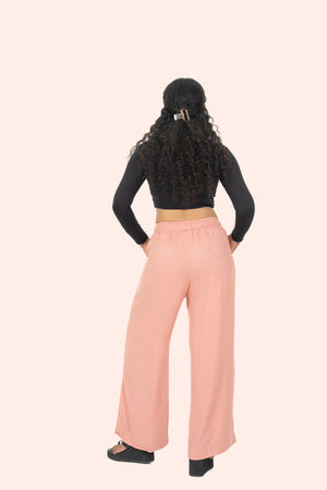 Peach Linen Palazzo