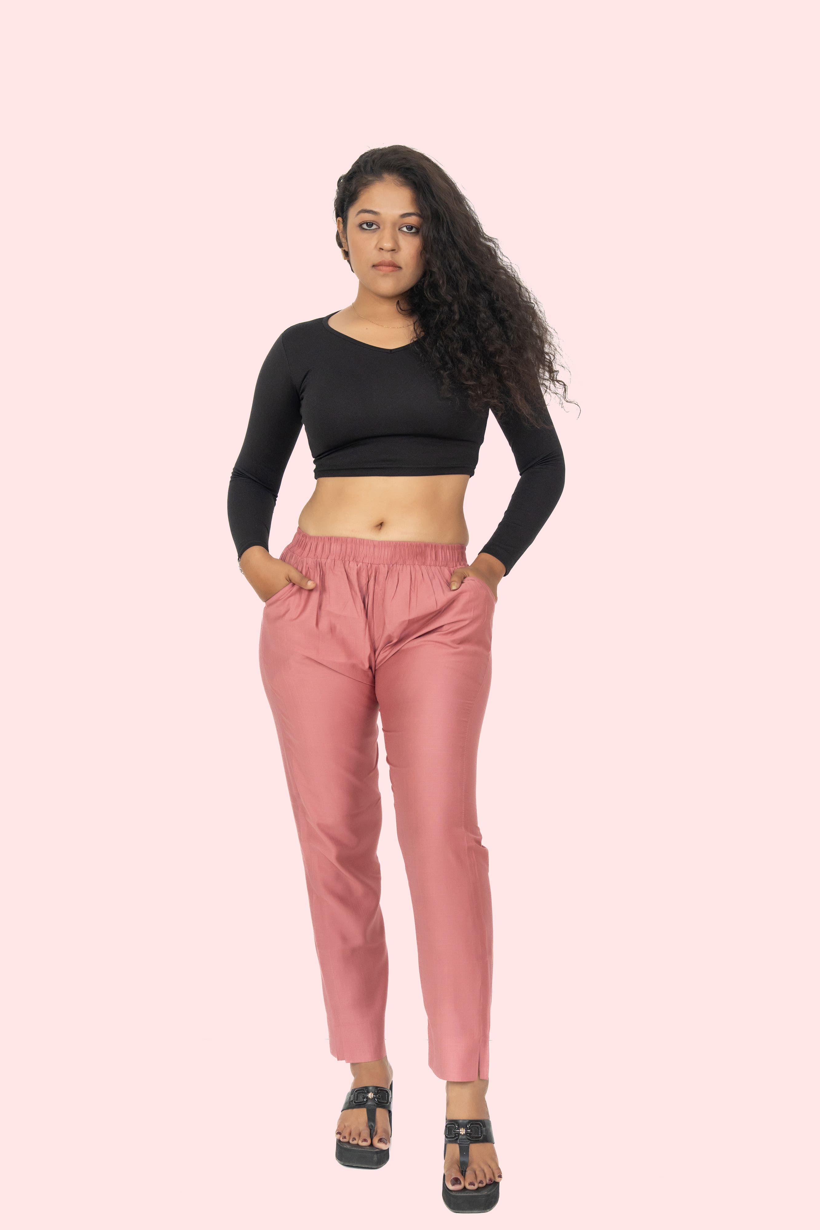 Pearly Purple Rayon Silk Pants