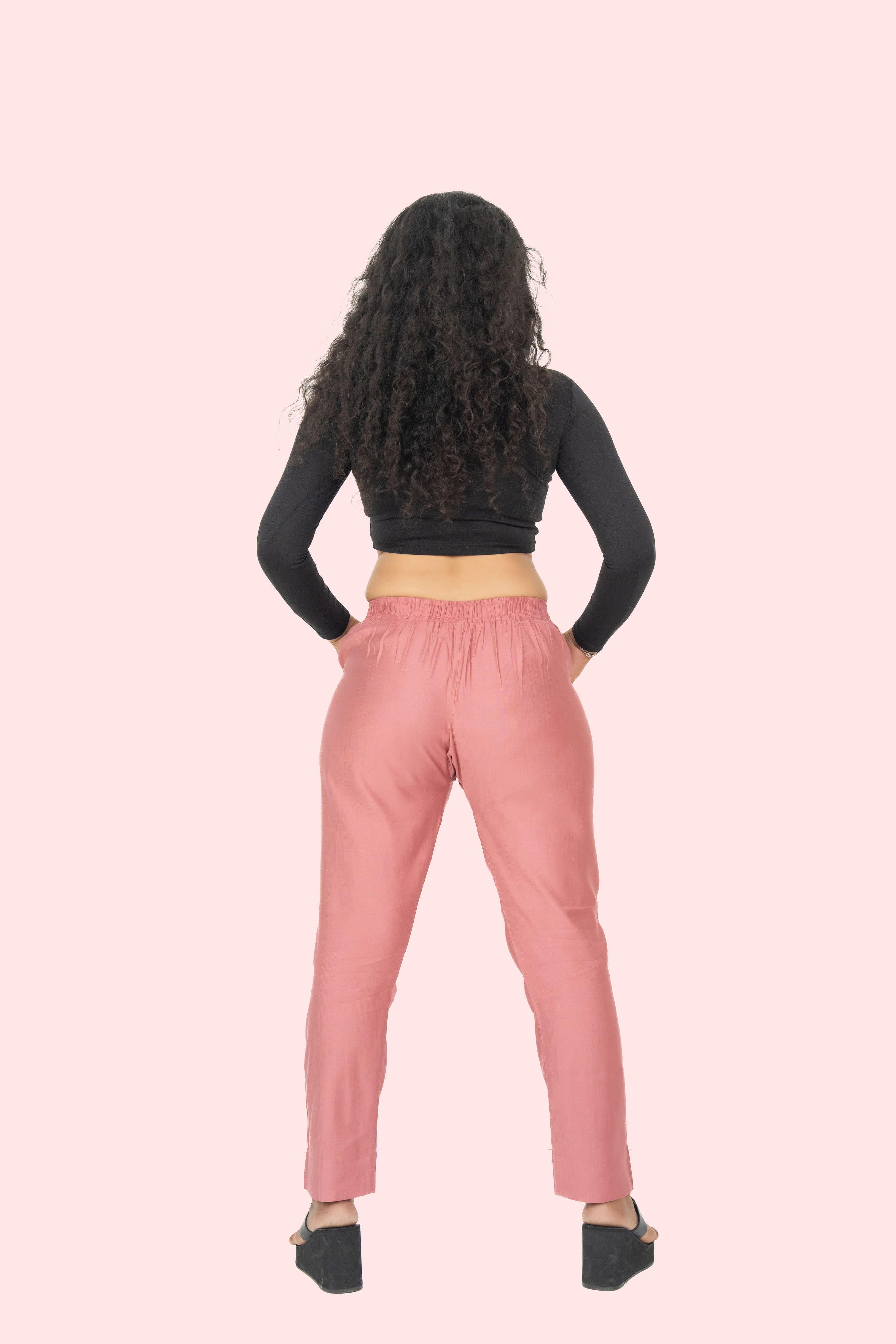 Pearly Purple Rayon Silk Pants