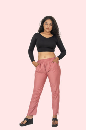 Pearly Purple Rayon Silk Pants