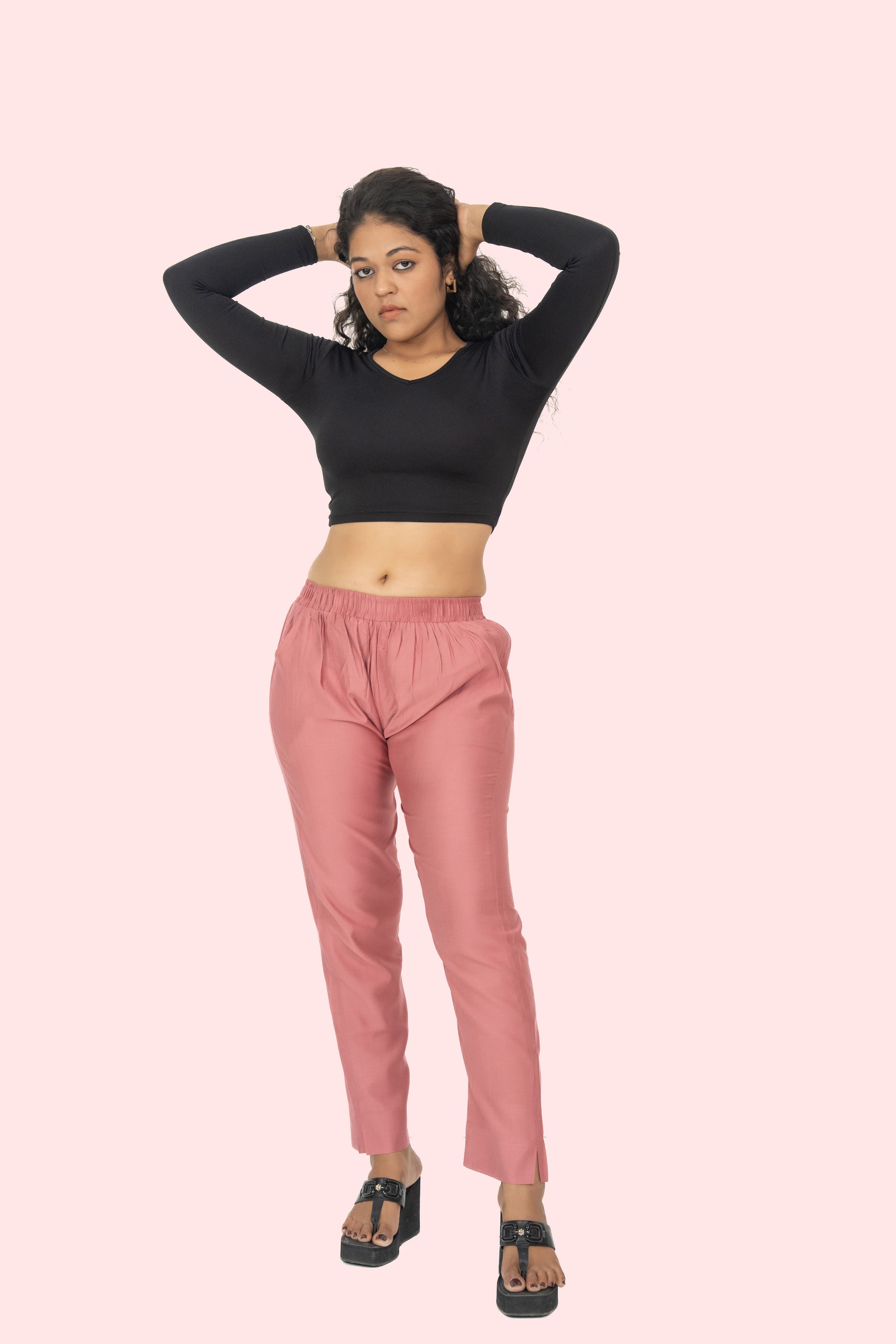 Pearly Purple Rayon Silk Pants