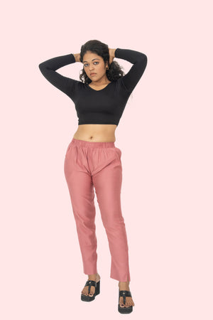 Pearly Purple Rayon Silk Pants