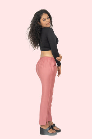 Pearly Purple Rayon Silk Pants