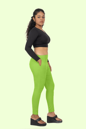 Green Lycra Stretch Pant