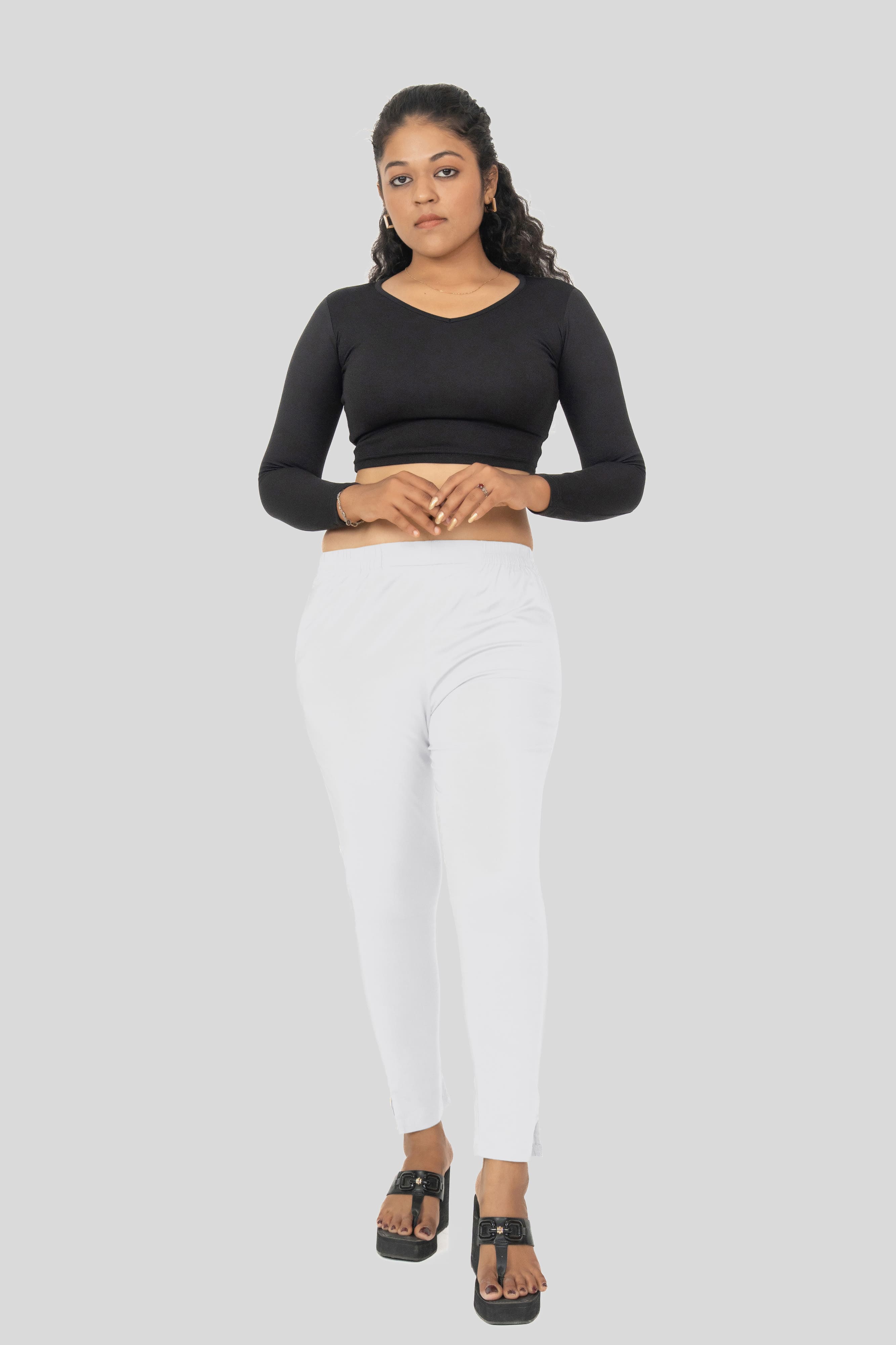 White Lycra Stretch Pant