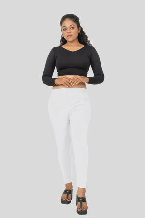 White Lycra Stretch Pant