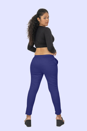 Royal Blue Lycra Stretch Pant