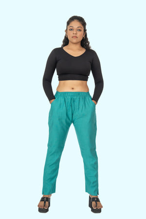Dark Seafoam Rayon Silk Pants