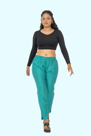 Dark Seafoam Rayon Silk Pants