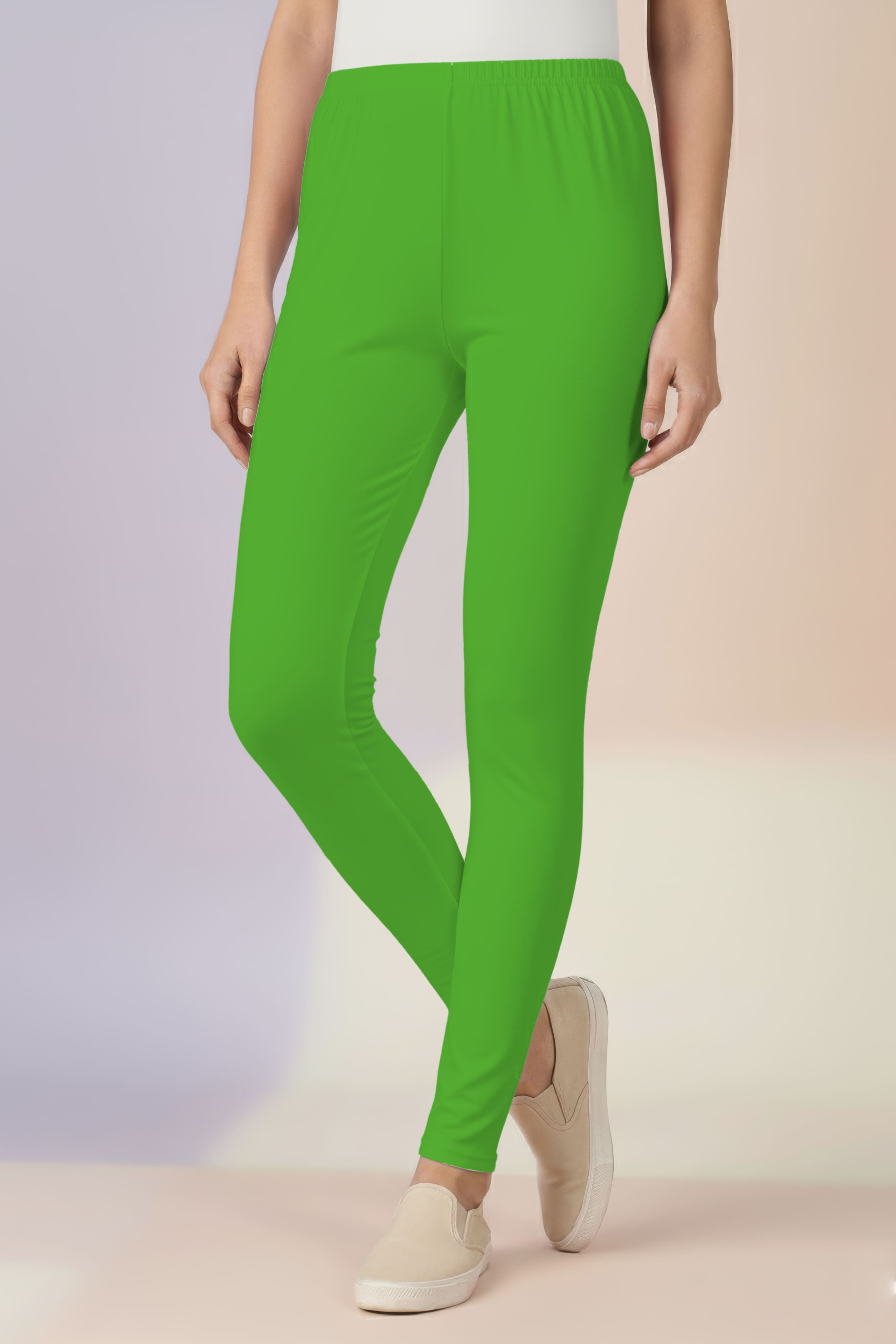 Parrot Green Ankle Length Leggings