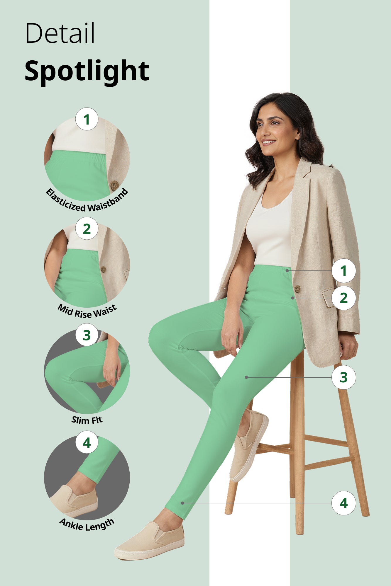 Pista Ankle Length Leggings