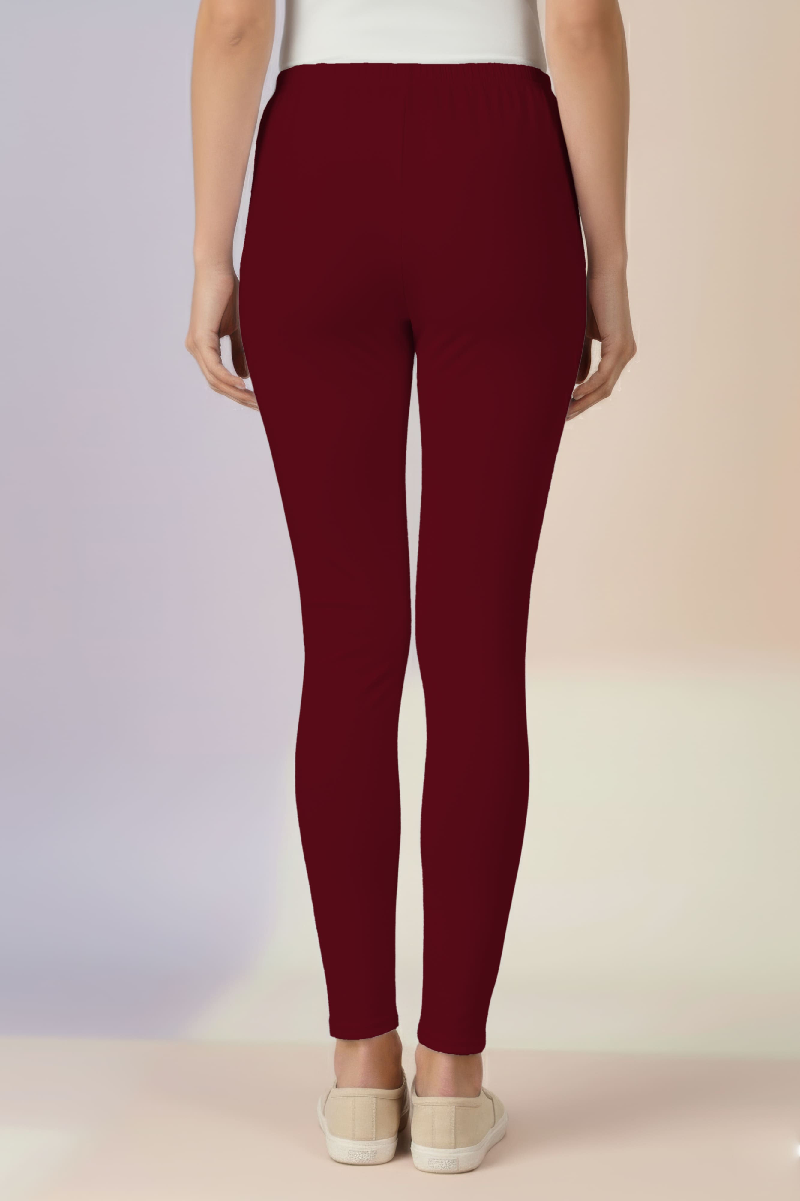 Ribbon Red Ankle Length Leggings