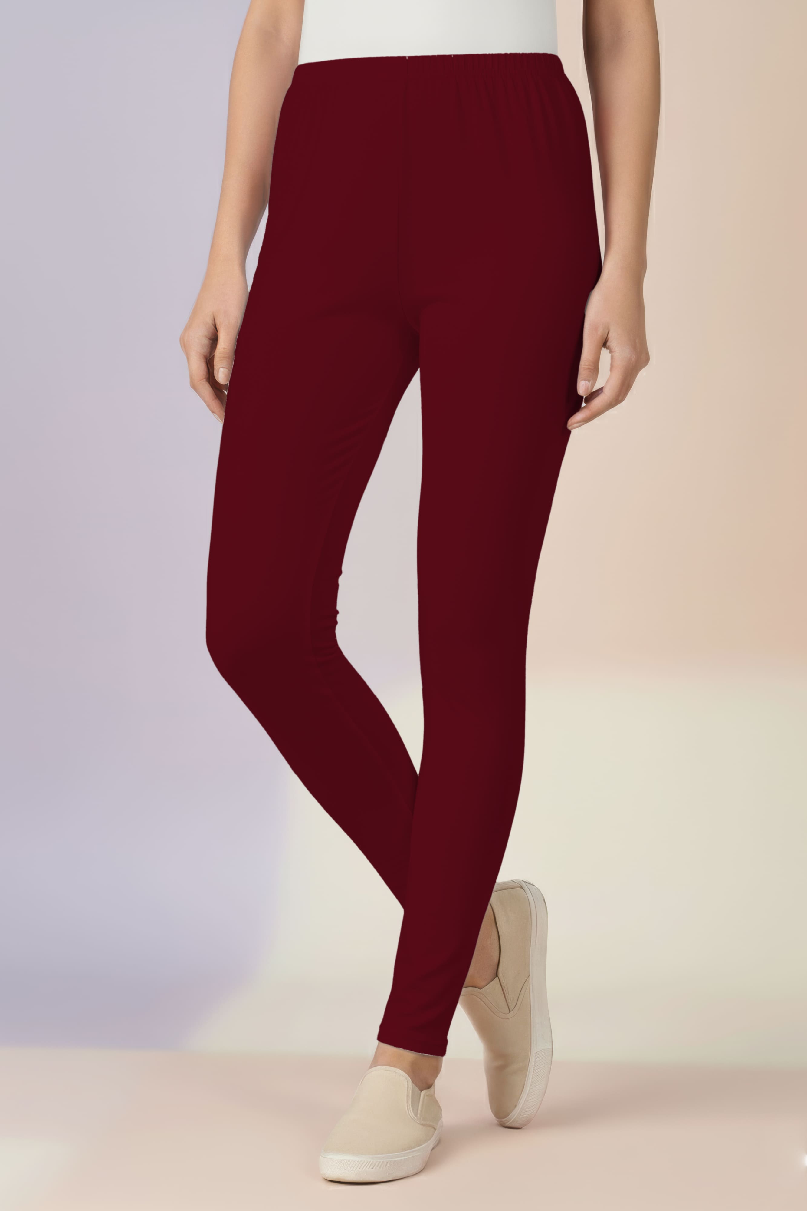 Ribbon Red Ankle Length Leggings