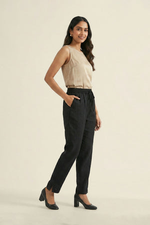Black Linen Pant
