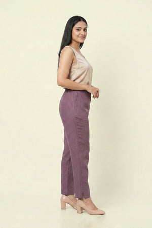 Dusty Purple Linen Pant