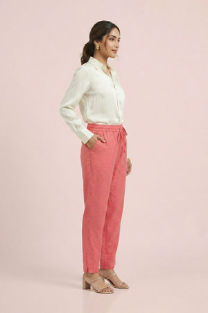 Peach Linen Pant