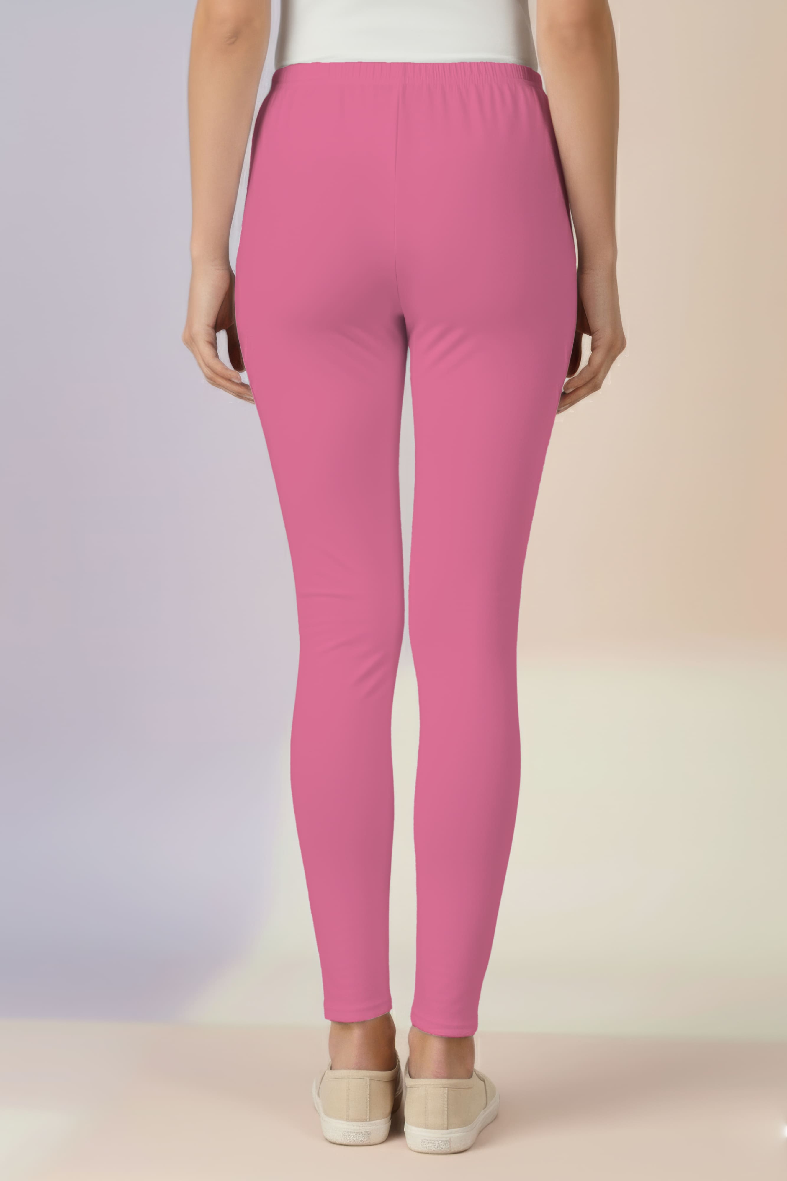 Strawberry Pink Ankle Leggings