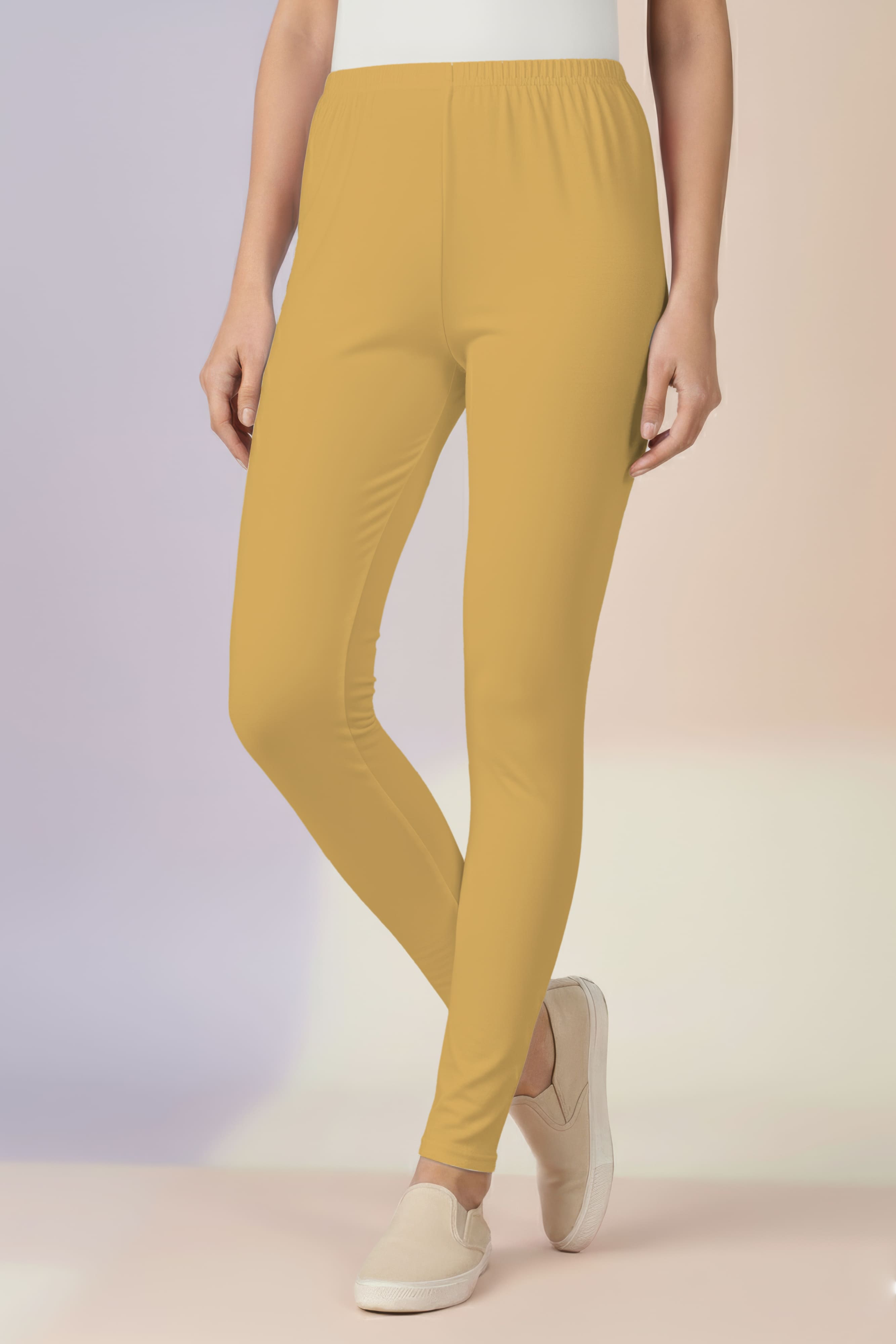 Sun Yellow Ankle Length Leggings