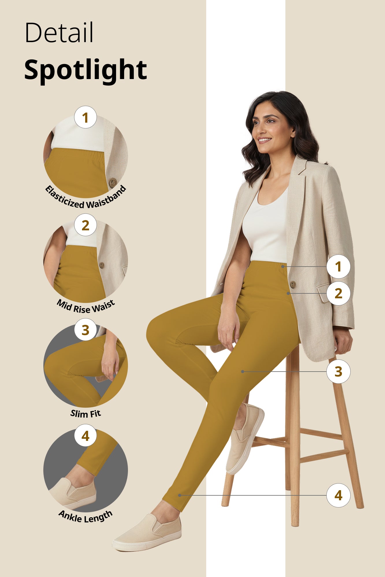 Turmeric Ankle Length Leggings