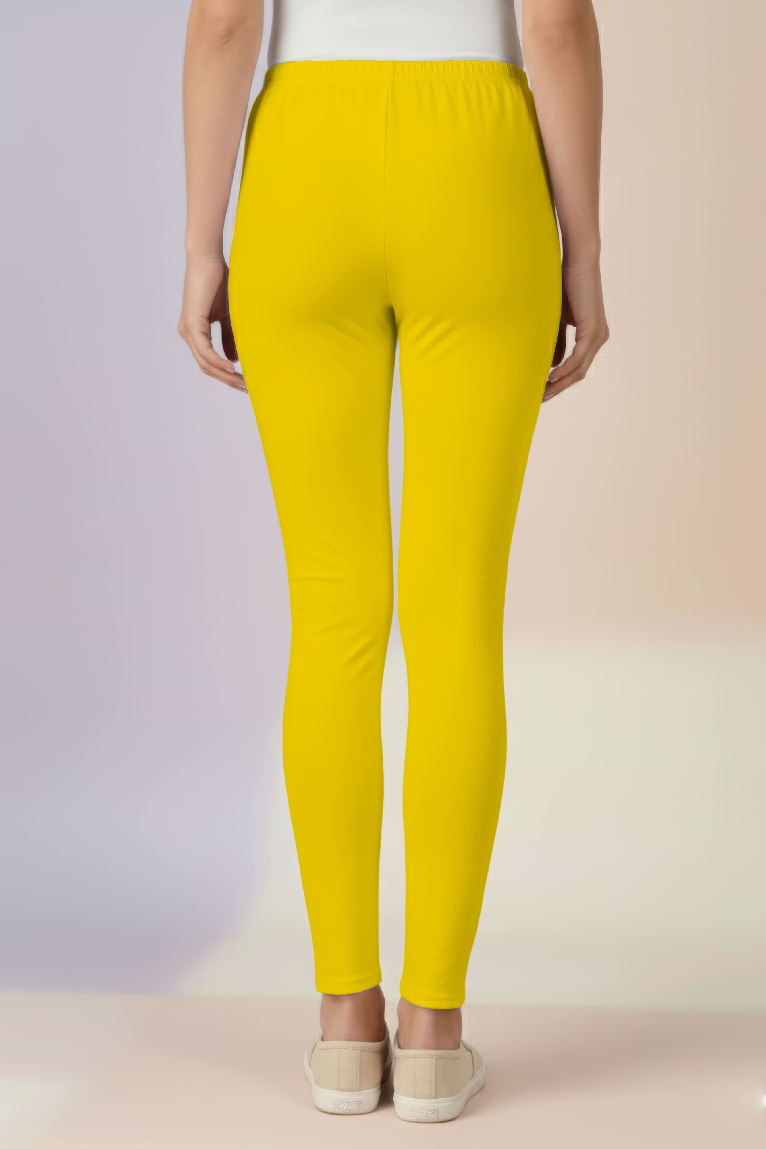 Yellow Gold Ankle Length Leggings