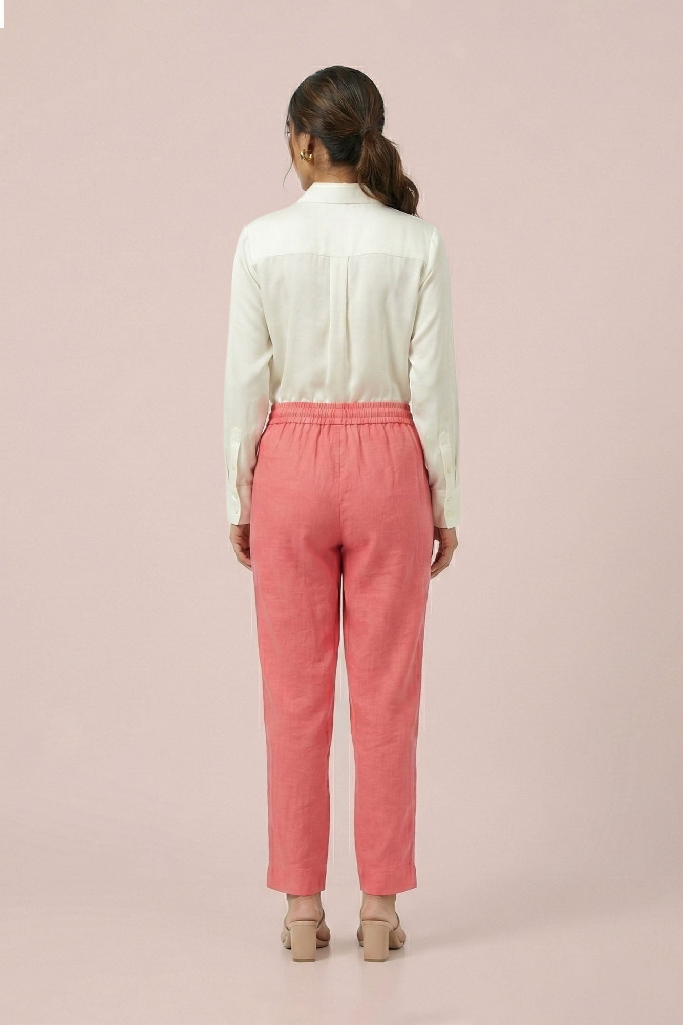 Peach Linen Pant