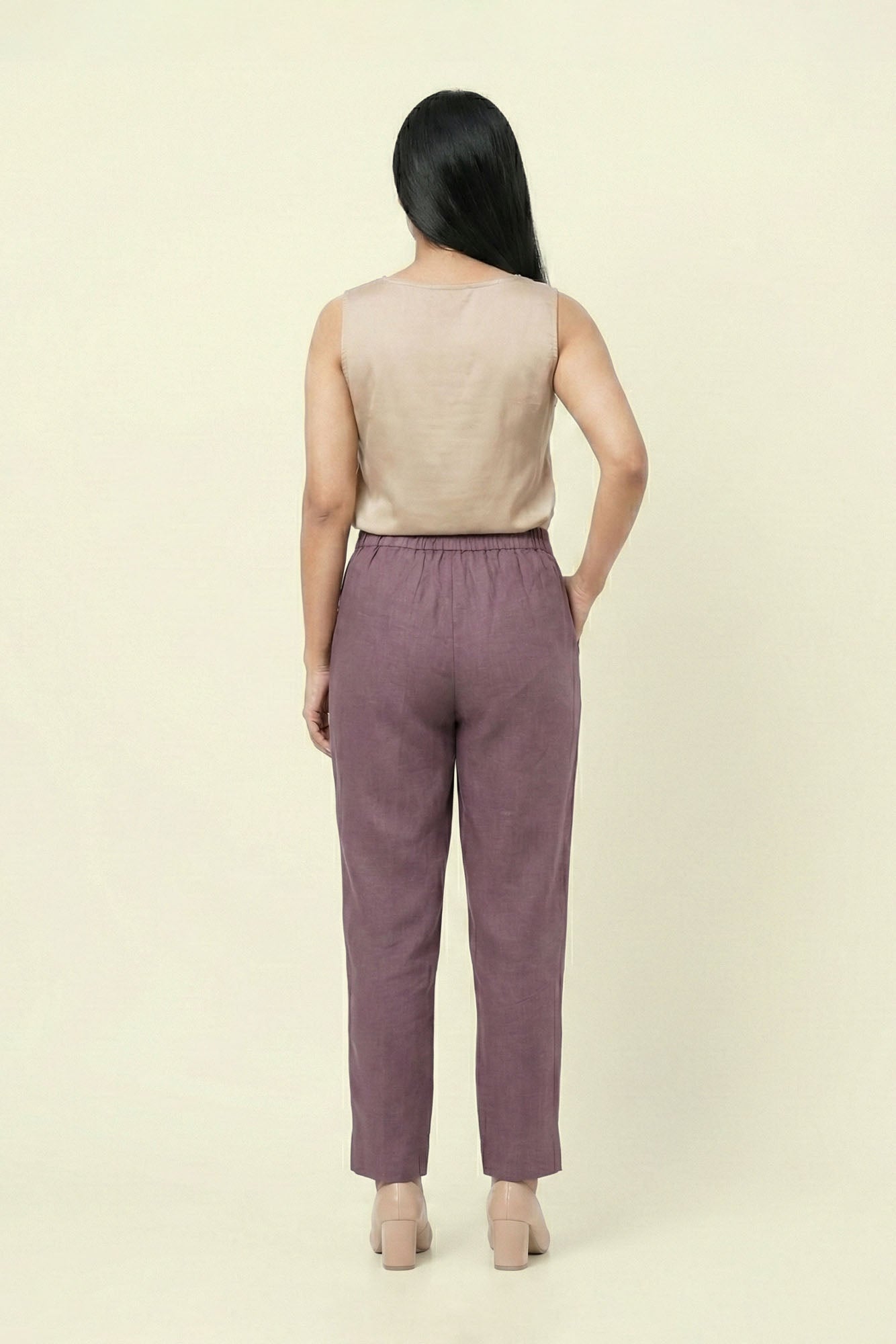 Dusty Purple Linen Pant