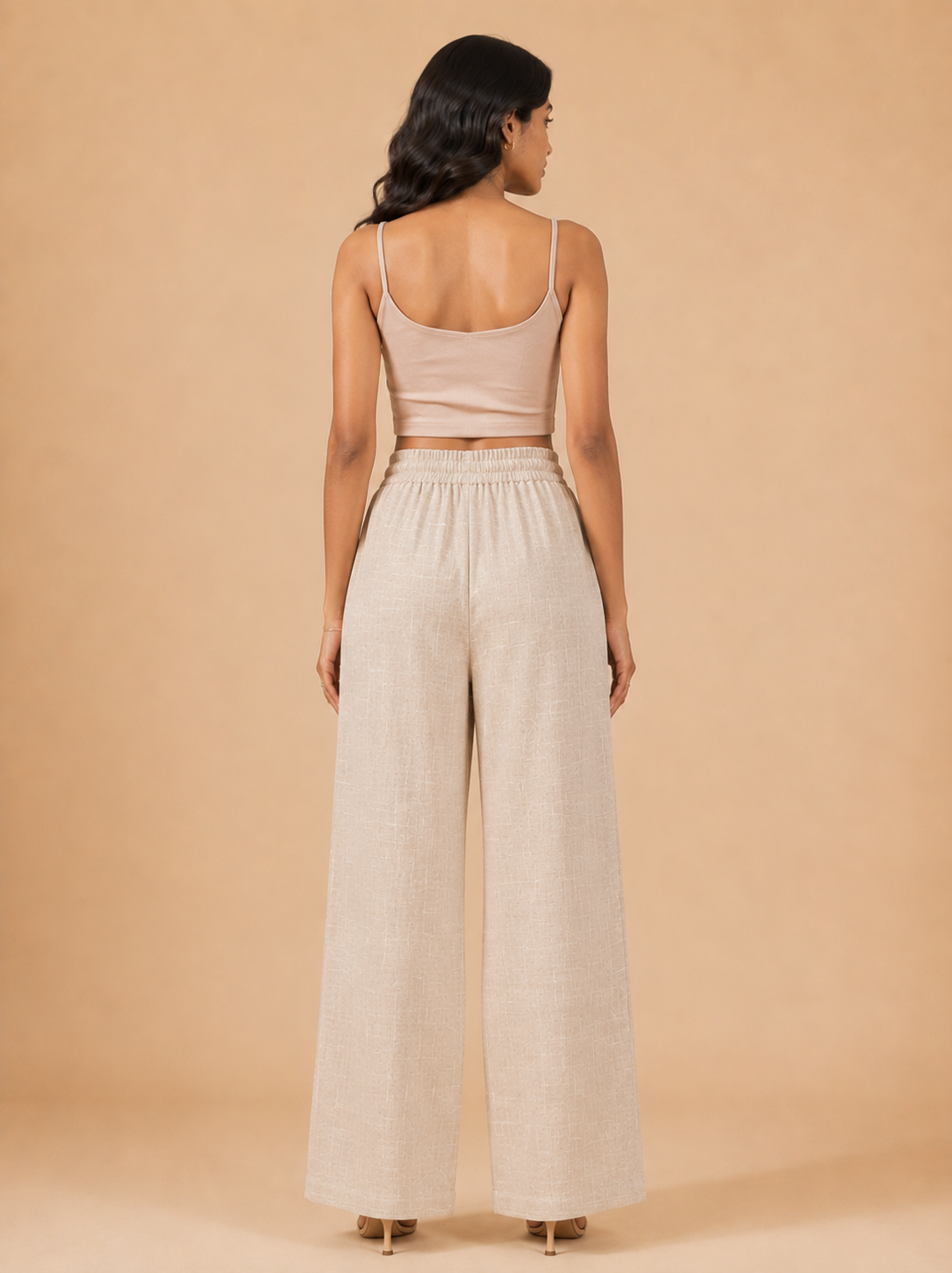 Beige Linen Palazzo