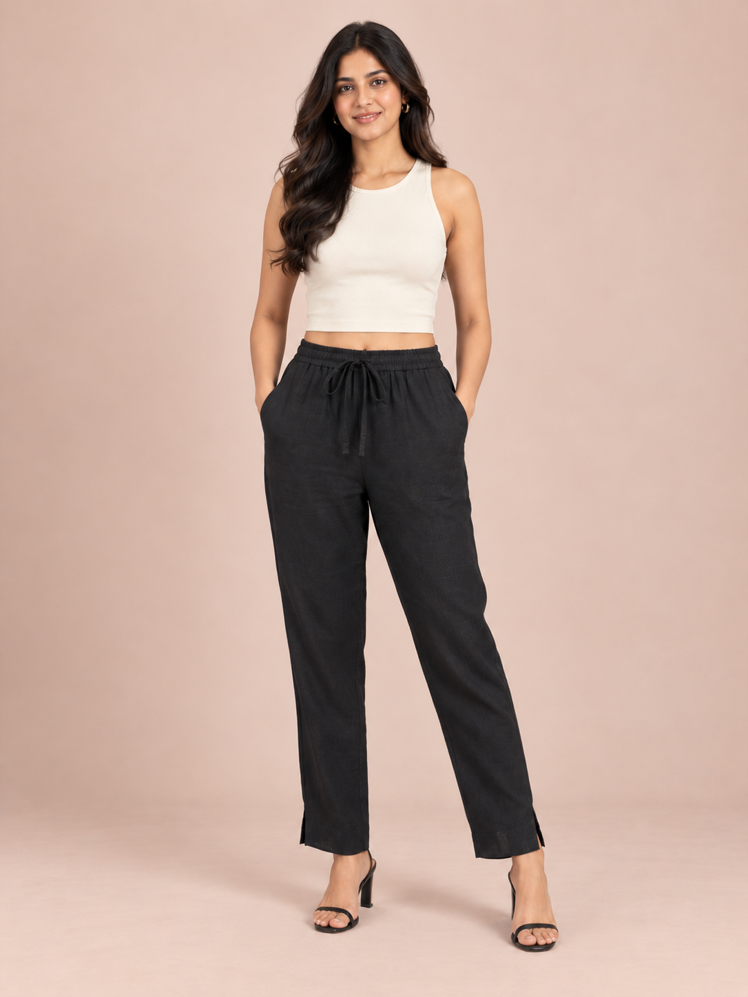 Black Linen Pant