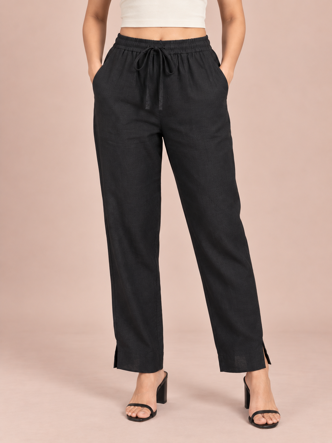 Black Linen Pant