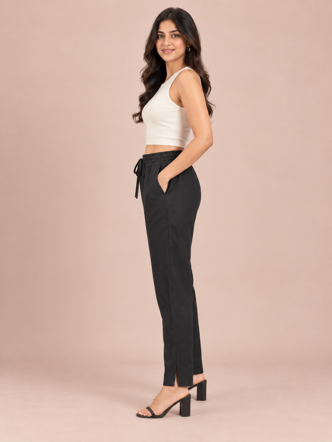 Black Linen Pant