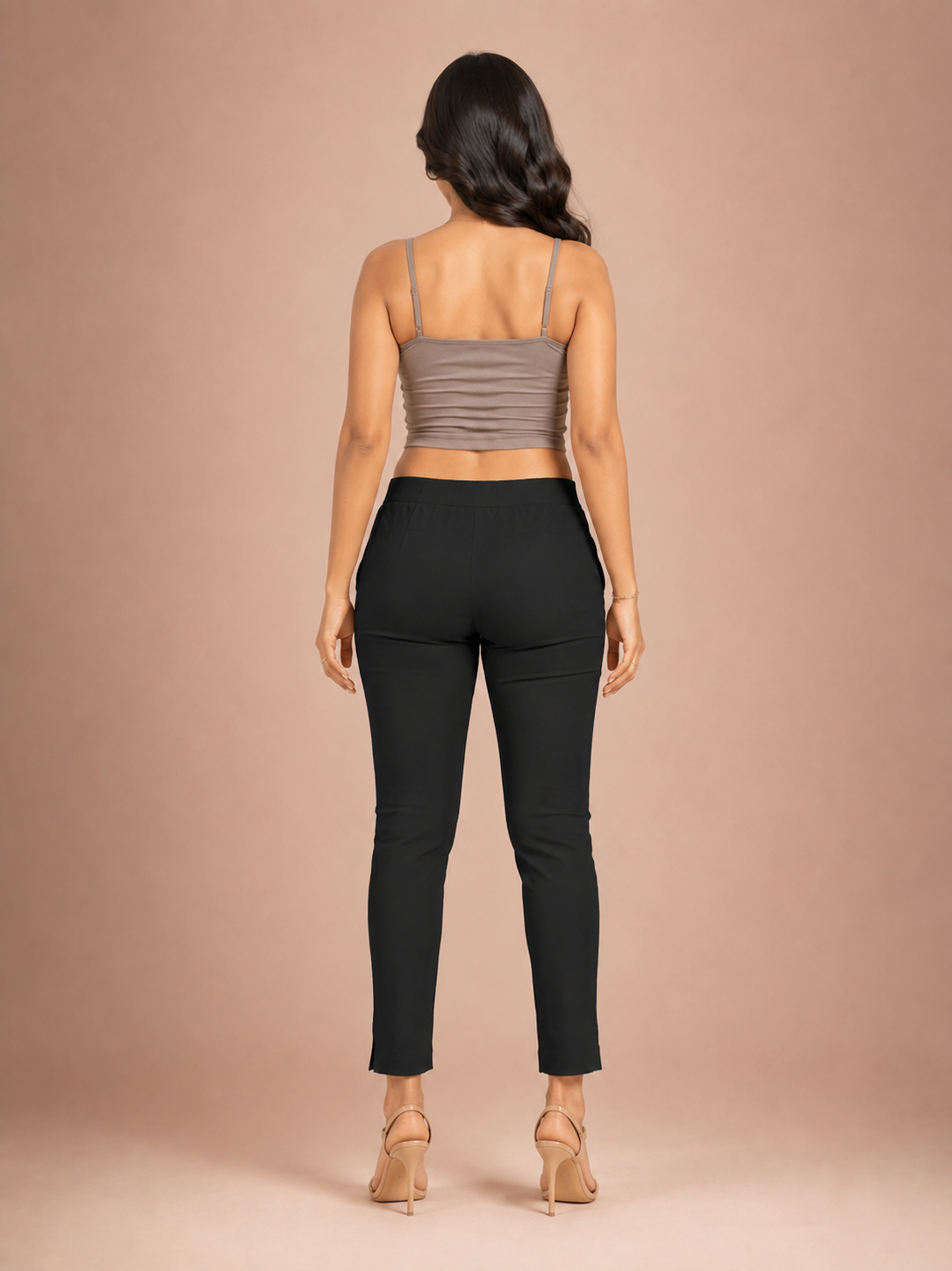 Black Lycra Stretch Pant