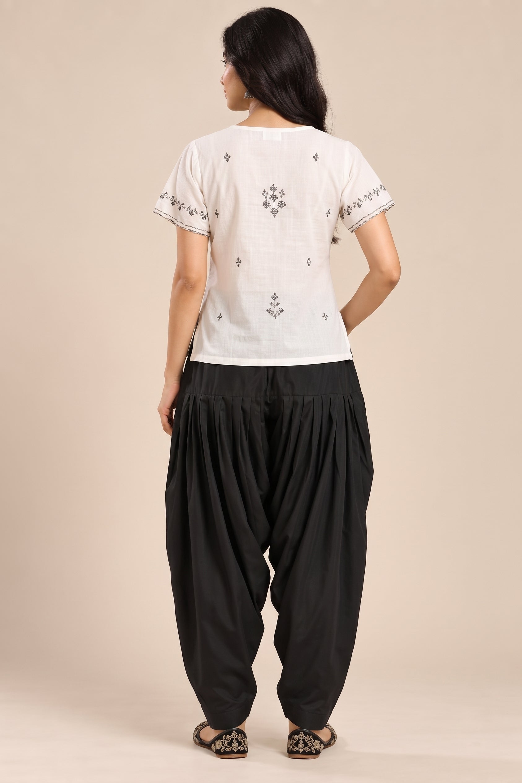 Black Rayon Full Patiala Salwar