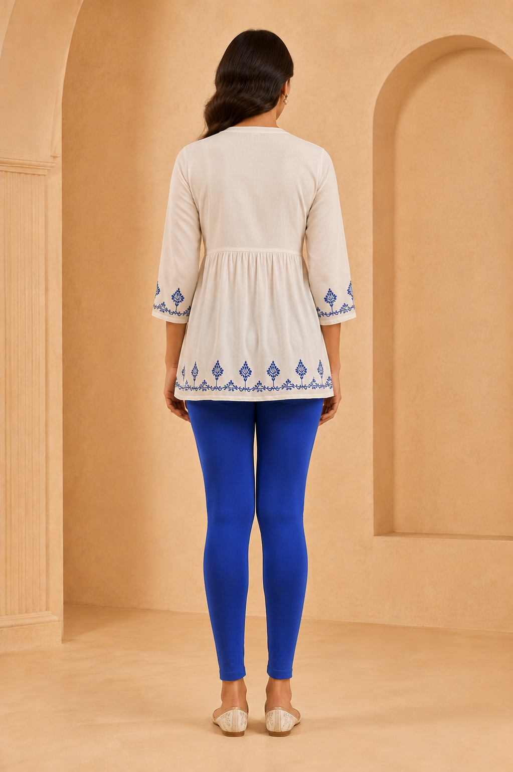 Blue Rain Ankle Length Leggings