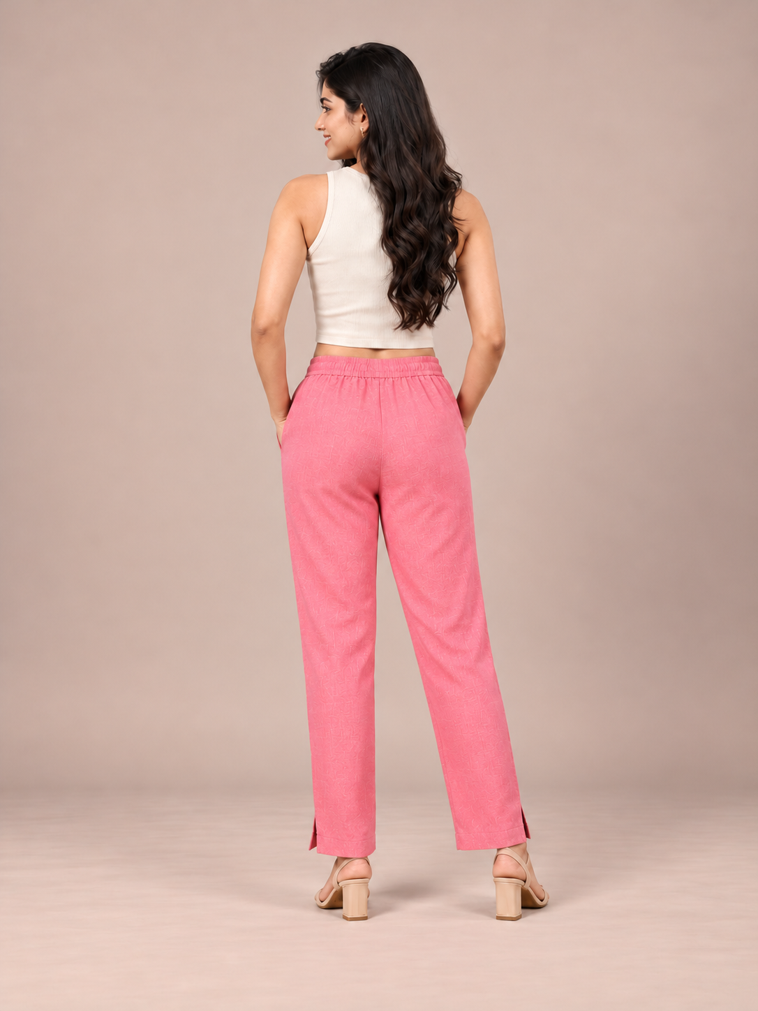 Blush Pink Linen Pant