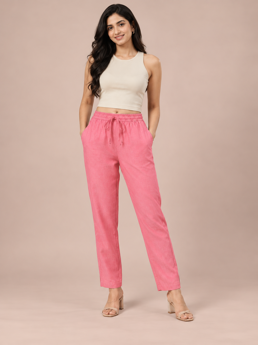 Blush Pink Linen Pant