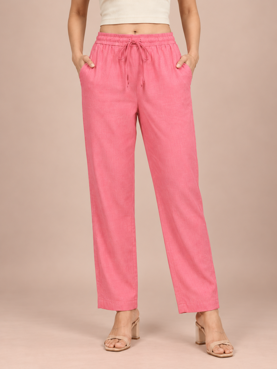 Blush Pink Linen Pant