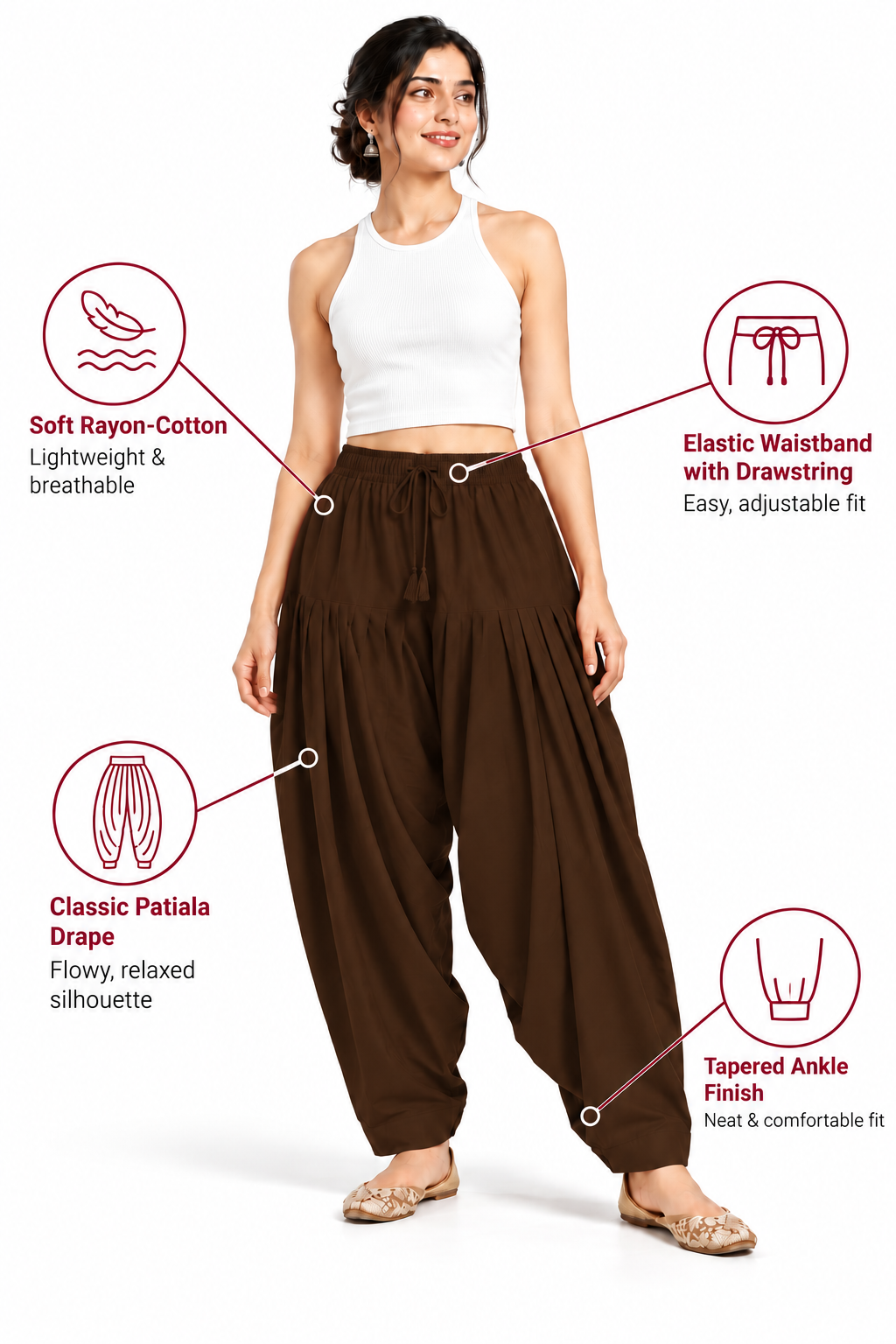 Coffee Rayon Full Patiala Salwar