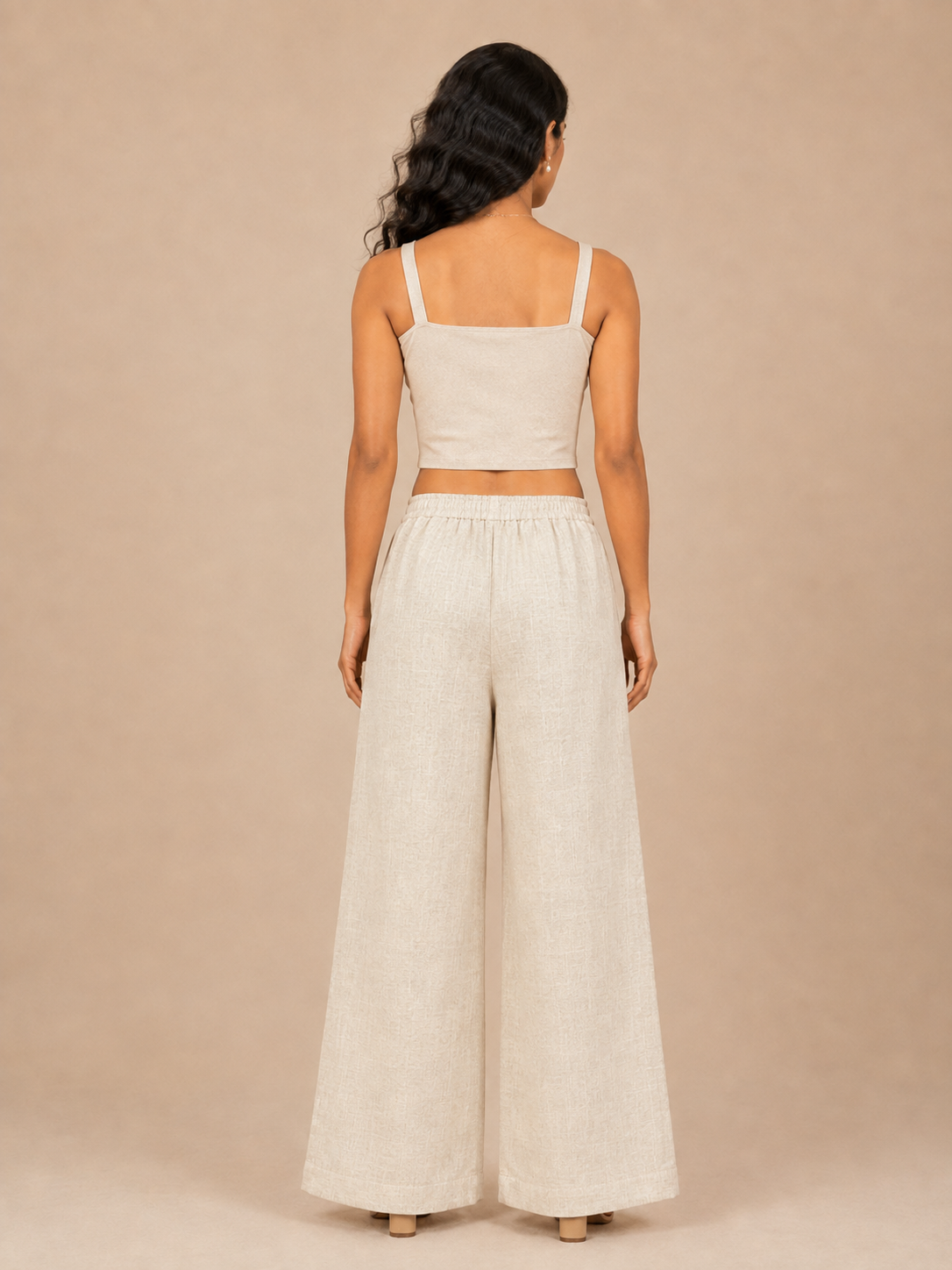 Cream Linen Palazzo