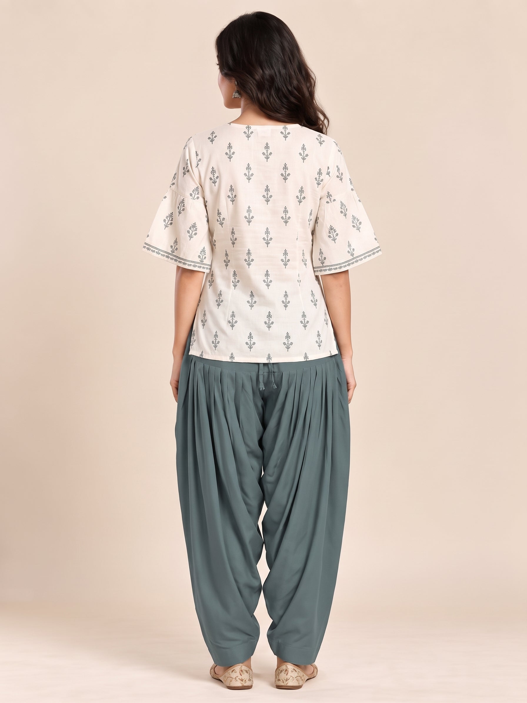 Dark Grey Rayon Full Patiala Salwar