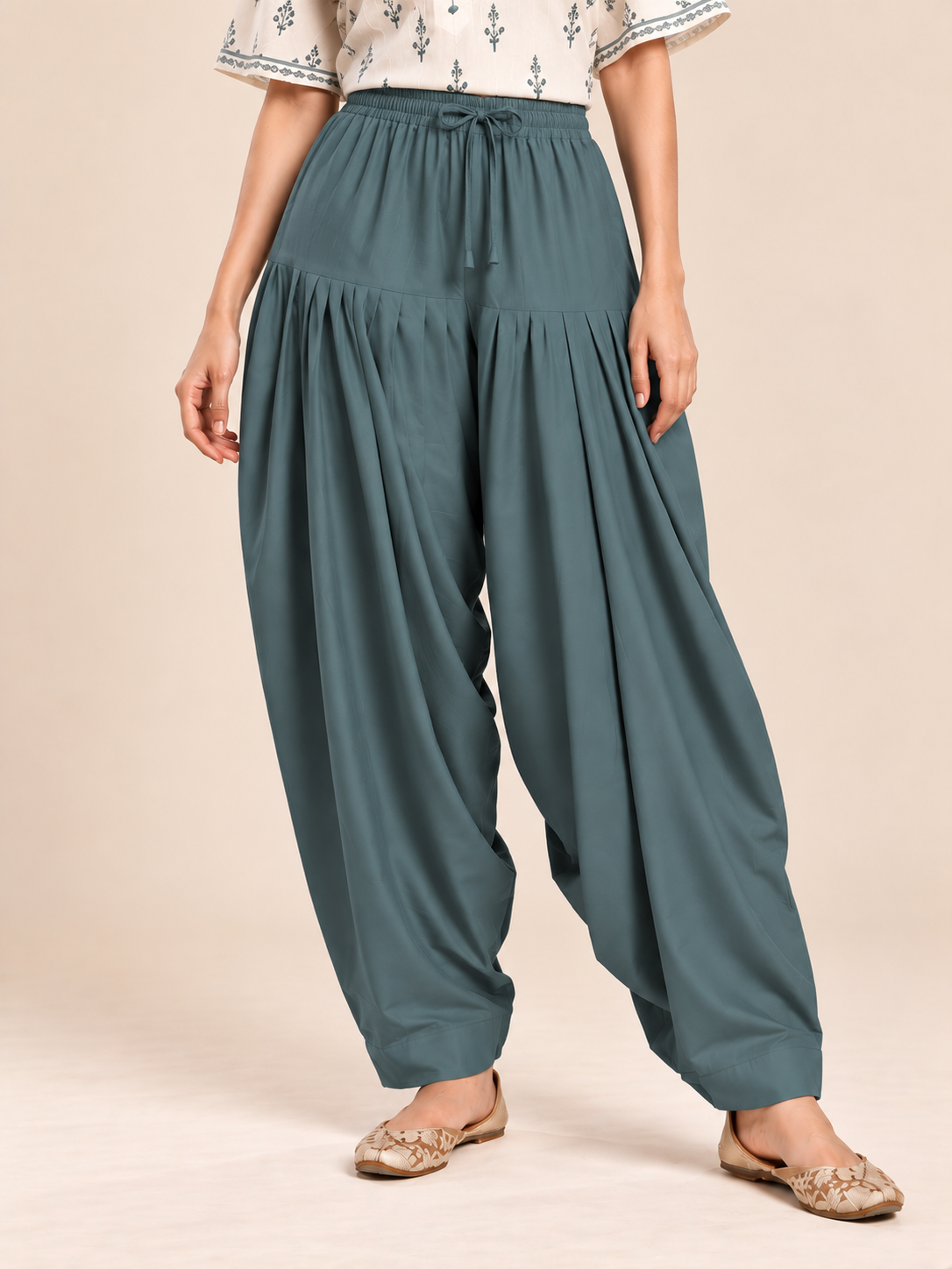 Dark Grey Rayon Full Patiala Salwar