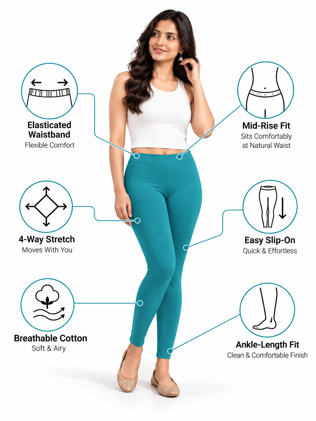 Dark Rama Ankle Length Leggings
