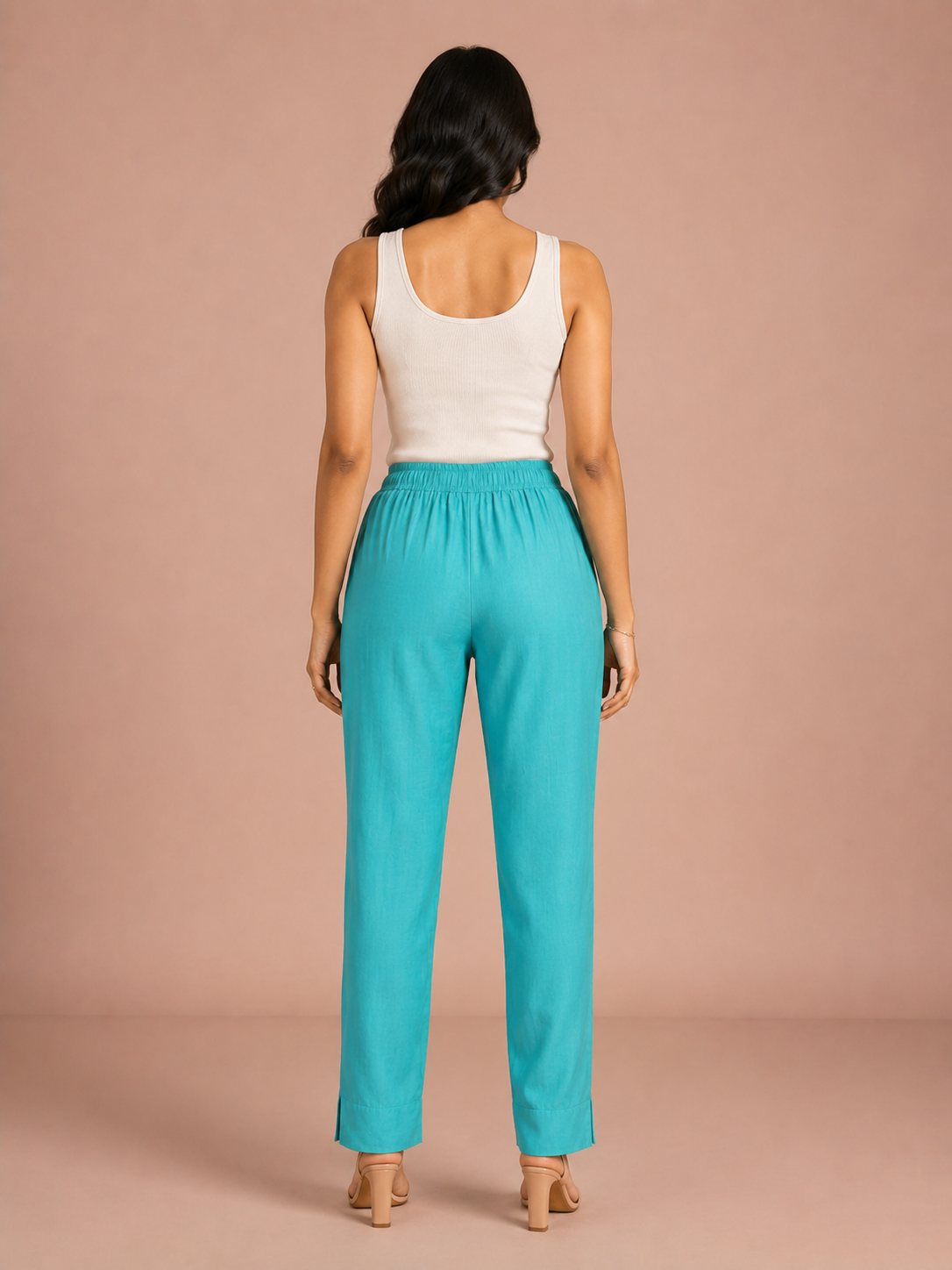 Dark Seafoam Rayon Silk Pants