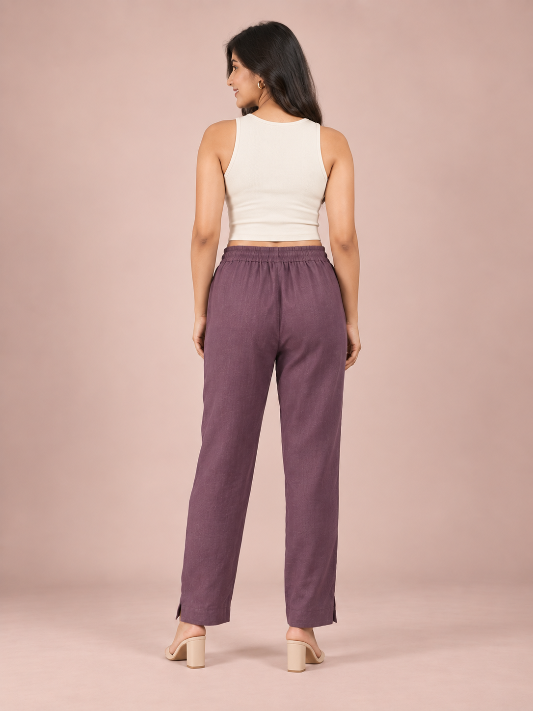Deep Purple Linen Pant