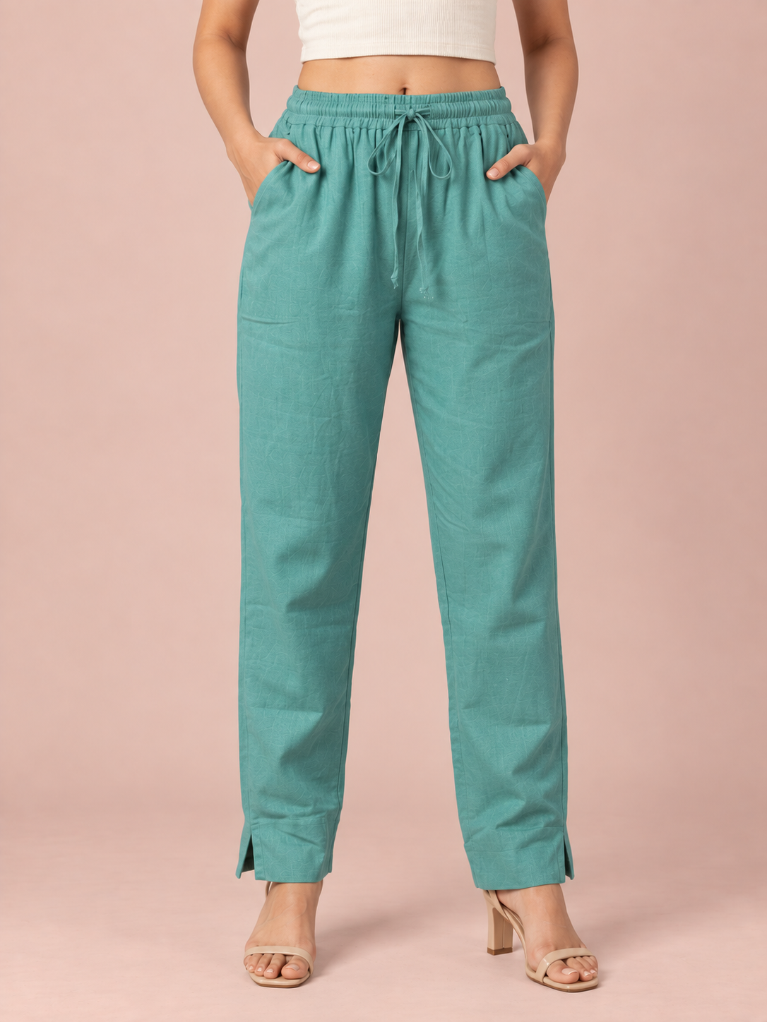 Dusty Green Linen Pant