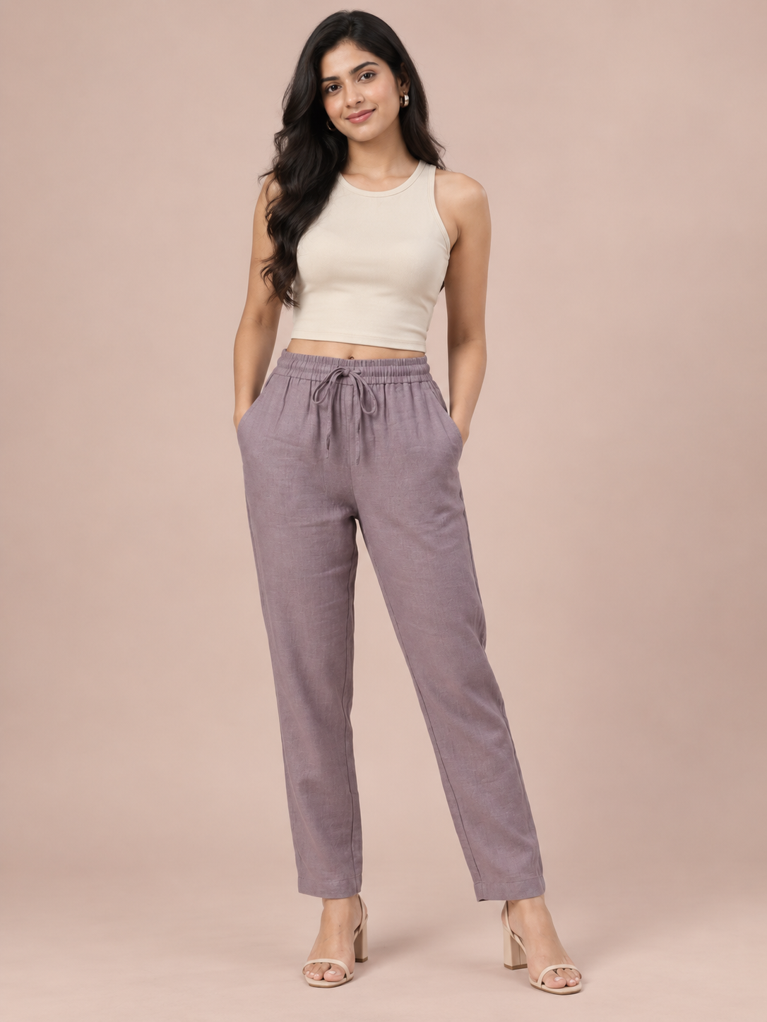 Dusty Purple Linen Pant